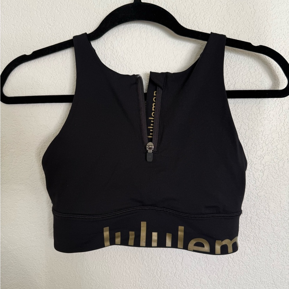 Lululemon High Neck Energy Bra Long Line Zip Special Edition B-D Med Support